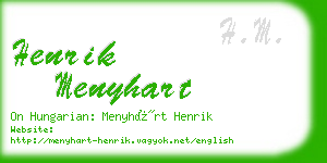 henrik menyhart business card